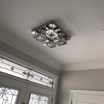 Four Squares Crystal Ceiling Light Fixture 