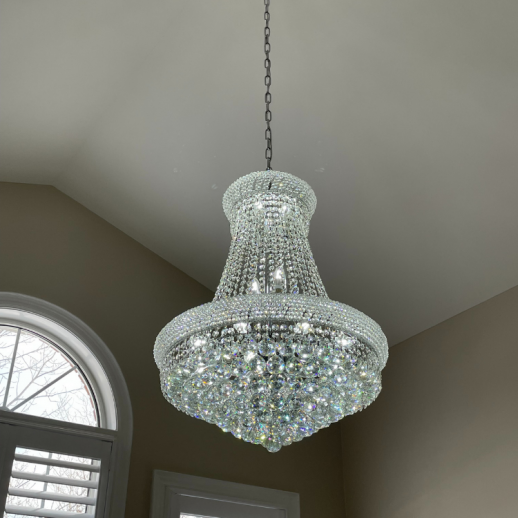 Small Tower Crystal Chandelier Gallery Image