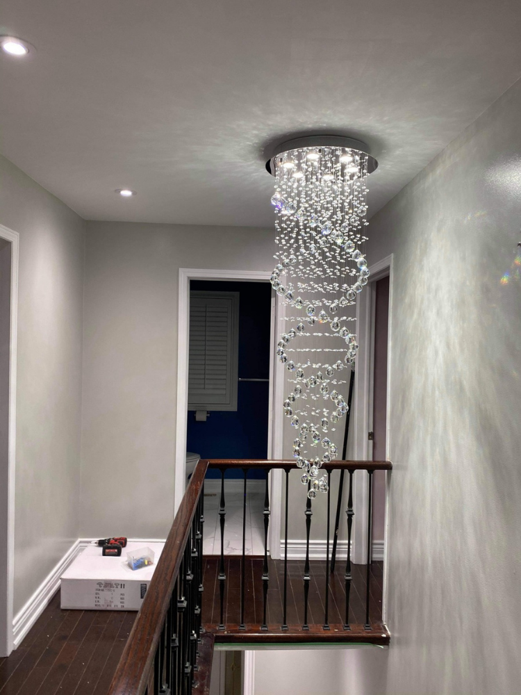 5ft Double Spiral Crystal Chandelier Siga Home Comfort