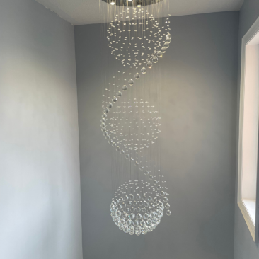 3 Ball Crystal Chandelier 