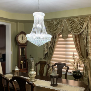 Small Tower Crystal Chandelier
