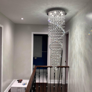 5ft Double Spiral Crystal Chandelier