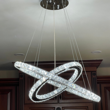 2 Ring Pendant Light Fixture