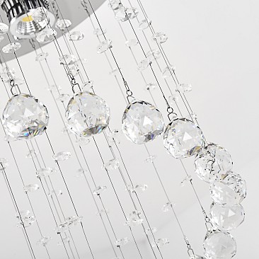 Short Spiral Crystal Chandelier 