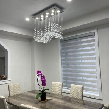 Wavey Crystal Ceiling Light Fixture 