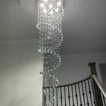 Spiral Crystal Chandelier