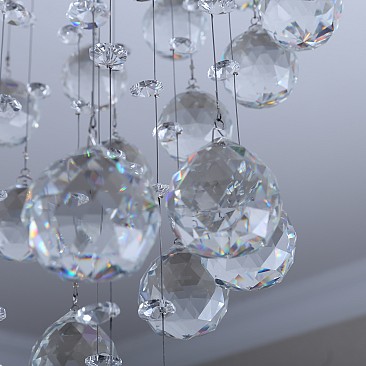 Hanging Sphere Crystal Chandelier