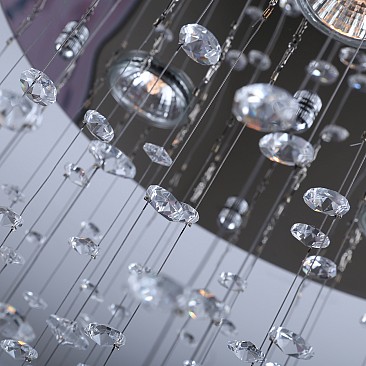 Hanging Sphere Crystal Chandelier