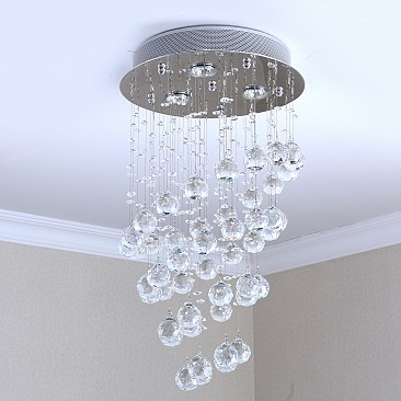 Hanging Sphere Crystal Chandelier