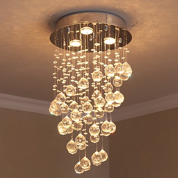 Hanging Sphere Crystal Chandelier