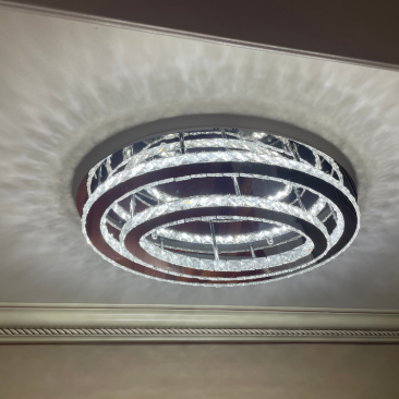 Oval Crystal Light Fixture