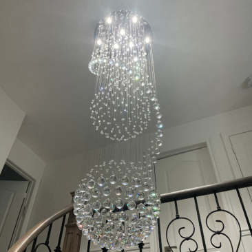 3 Ball Crystal Chandelier 