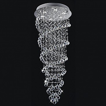 5ft Double Spiral Crystal Chandelier