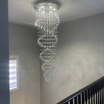 5ft Double Spiral Crystal Chandelier Product Image