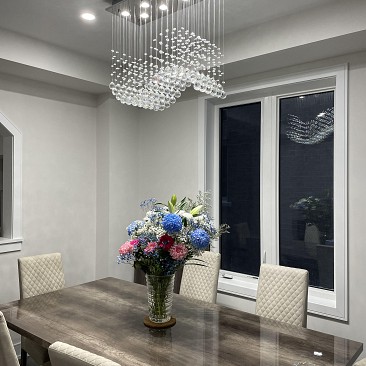 Wavey Crystal Ceiling Light Fixture Product Image