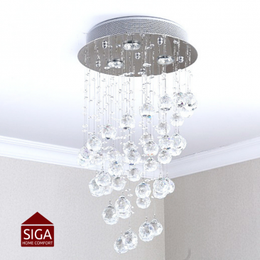 Hanging Sphere Crystal Chandelier