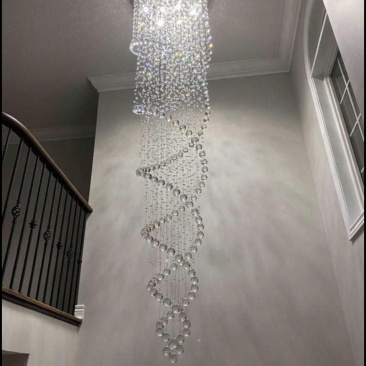 9ft Double Spiral Crystal Chandelier Product Image