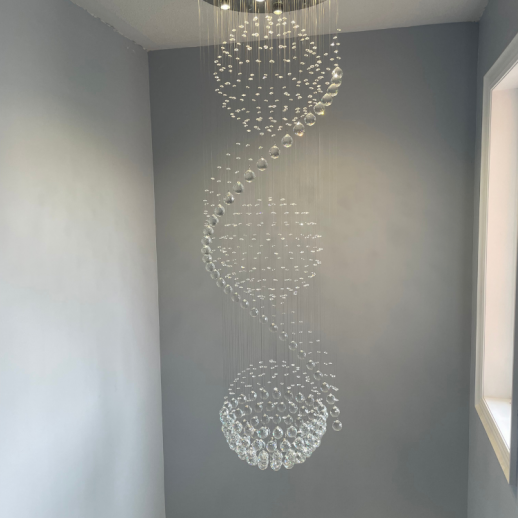 3 Ball Crystal Chandelier Gallery Image