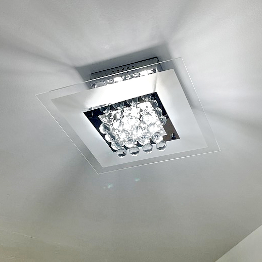 Crystal Grid Ceiling Light Fixture Gallery Image