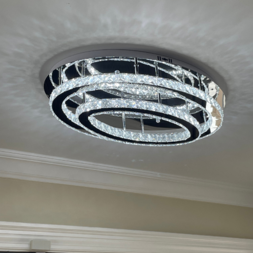 Oval Crystal Light Fixture Gallery Image