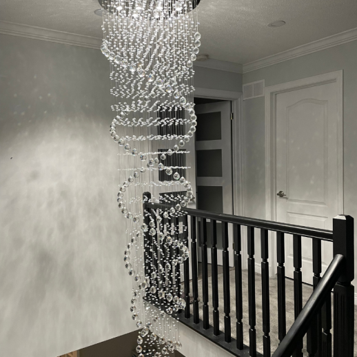 9ft Double Spiral Crystal Chandelier Gallery Image