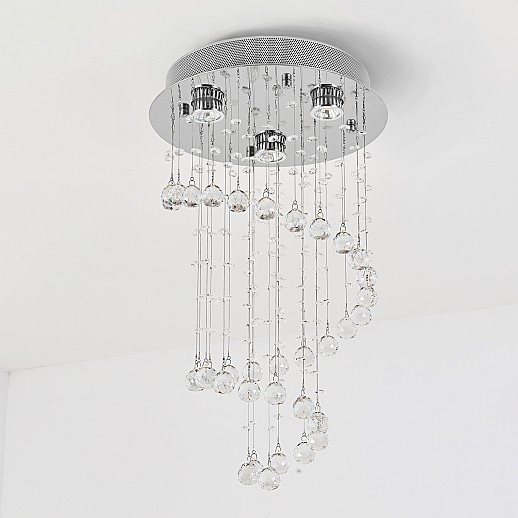 Short Spiral Crystal Chandelier Gallery Image