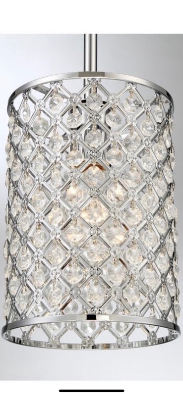 Single Crystal Pendant Light Fixture Gallery Image