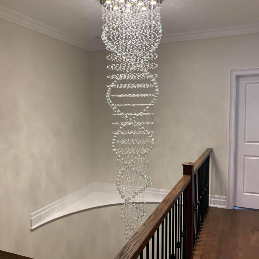 9ft Double Spiral Crystal Chandelier Gallery Image
