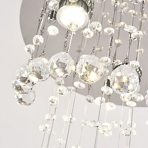 Short Spiral Crystal Chandelier Gallery Image