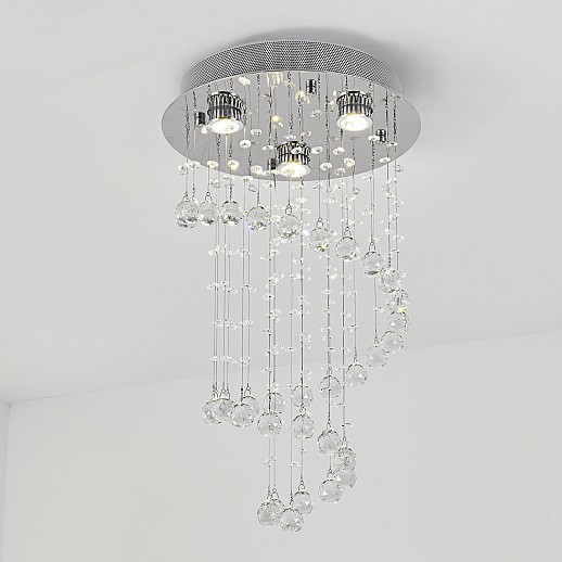 Short Spiral Crystal Chandelier Gallery Image