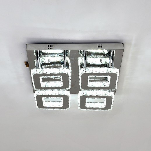 Four Squares Crystal Ceiling Light Fixture Gallery Image