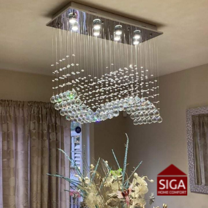 wavey crystal dining room chandelier online